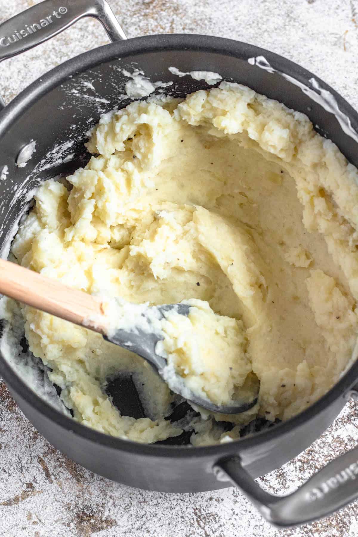 Mashed Potatoes in a pot.